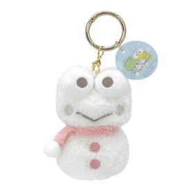 ナカジマコーポレーション　けろけろけろっぴ×かえるのピクルス 雪だるま けろけろけろっぴ カラビナマスコット
