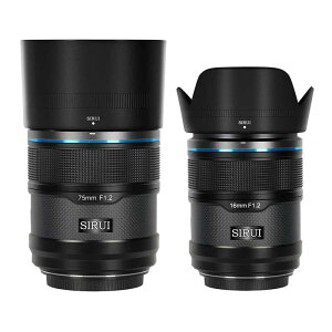 SIRUI�@�I�[�g�t�H�[�J�X�����Y F1.2 APS-C 2�{�Z�b�g(16/75mm) Z/�u���b�N �m�j�R��Z / �P�œ_�����Y�n �u���b�N�@AS-2S-ZB-JP