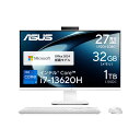 ASUS エイスース　デスクトップパソコン V400 AiO (V470VAK) [ 27型 / Win11 Home / Core i7 / メモリ32GB / SSD1TB / Office ] ホワイト　V470VAK-WPE013WS