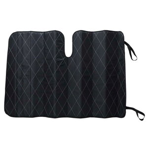 大自工業 PBK-52 フロントサンシェード キルトシェードDX 3層構造・消臭・抗菌 ブラック/シルバー・リバーシブルタイプ Lサイズ・約1350(W)×800(H)mm PBK52