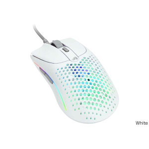 GLORIOUS�@Glorious Model O 2 Wired - White �m���w�� /�L�� /6�{�^�� /USB�n�@GLO-MS-OV2-MW