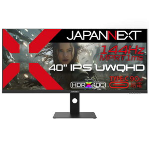 JAPANNEXT@40C`IPSpl144HzUWQHDEgChQ[~Oj^[ HDMI DP USB Type-C(ő90Wd)@JN-IPS401UWQHD144-C90W