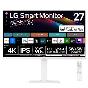 LG@PCj^[ Smart Monitor m27^ / 4K(3840×2160) / Chn zCg@27U730SA-W