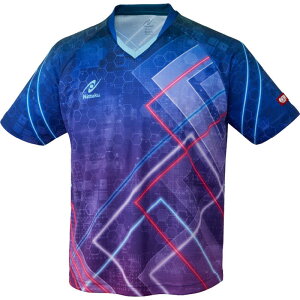 ニッタク 卓球用品 Nittaku ユニセックス ブライトネオンシャツ ネイビー M NW2212