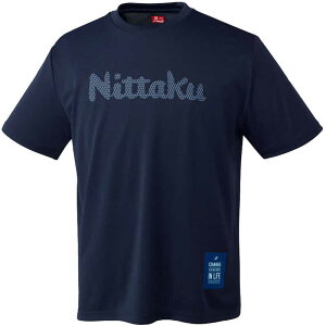 ニッタク 卓球用品 Nittaku ユニセックス NittakuドットTシャツ ネイビー L NX2015