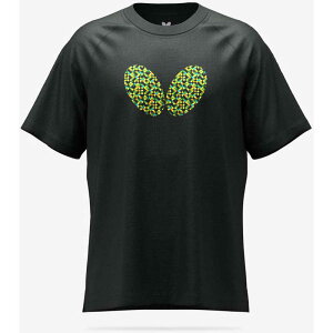 バタフライ 卓球用品 Butterfly マルチル・Tシャツ ブラック/グリーン L 46580