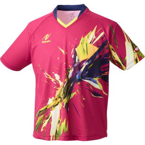 ニッタク 卓球用品 男女兼用 ブライトバーストシャツ 2XO ロゼ NW-2218