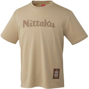 ニッタク 卓球用品 Nittaku ユニセックス NittakuドットTシャツ ベージュ L NX2015