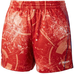 ニッタク 卓球用品 男女兼用 ブライトシティショーツ XO レッド NW-2516