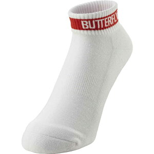 バタフライ 卓球用品 Butterfly ユニセックス レバリス・ソックス ホワイト×レッド O 92490