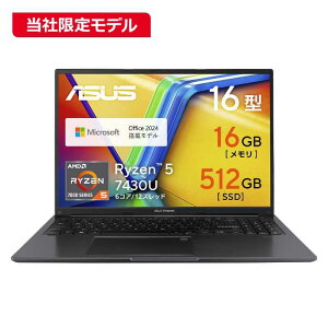 ASUS GCX[X@m[gp\R Vivobook 16 [ 16^ / Win11 Home / Ryzen 5 / 16GB / SSD512GB / Office ] ^tubN@M1605YA-R5165BWS4