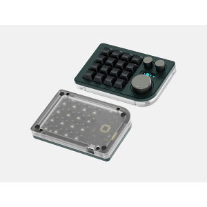 KIBU�@DOIO �Ў�f�o�C�X KB16 �}�N�����^�j�J���L�[�{�[�h / �Ў�L�[�{�[�h / RGB VIA �z�b�g�X���b�v / 16�L�[ Dark Green�@KB16DARKGREEN