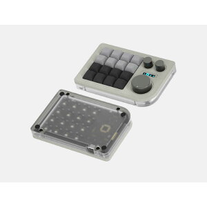 KIBU�@DOIO �Ў�f�o�C�X KB16 �}�N�����^�j�J���L�[�{�[�h / �Ў�L�[�{�[�h / RGB VIA �z�b�g�X���b�v / 16�L�[ Soy Gray�@KB16SOY