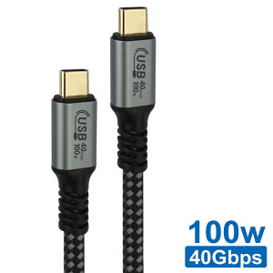 ���{�g���X�g�e�N�m���W�[�@USB-C �P�[�u�� 1m �mPD100W / USB4.0�n �mType-C�I�X�E�I�X / USB Power Delivery�Ή��n �O���[�@JTU4S100-CC