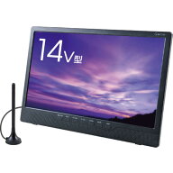 QRIOM　DVDプレーヤー内蔵ポータブルテレビ 14インチ　KORS-PTD14C-B