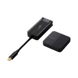 エレコム　ELECOM　USB Type-C ワイヤレスHDMI 送受信機セット 1080p/30m転送 無線化 アプリ不要 簡単接続 テレビ/PC/スマホ対応　DH-CW4K110BK