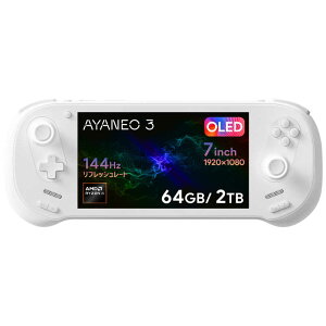 AYANEO@3 K m7.0^ /Windows11 Home /AMD Ryzen AI 9 /F64GB /SSDF2TB /pŃL[{[hn XJCzCg@AYA3-OL376420-WHR