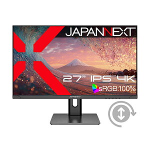 JAPANNEXT@IPSpl tj^[ HDMI DisplayPort sRGBF100 HDR R(drʔ) (2Nۏ) m27^ / 4K(3840×2160) / Chn@JN-IPS27U-HSP