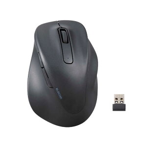 エレコム ELECOM ワイヤレスマウス 無線 2.4GHz 静音 抗菌 5ボタン XLサイズ Windows Mac ChromeOS対応 医師監修 EX-G ブラック M-XGXL30DBSKCBK