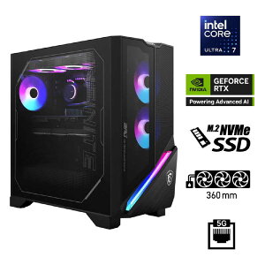 MSI@Q[~OfXNgbvp\R [ RTX 5070Ti / j^[ / Win11 Pro / Core Ultra 7 / 32GB / SSD1TB ] ubN@MPG Infinite X3 AI 2NVR7-091JP