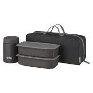 サーモス　真空断熱スープランチセット 食洗器対応モデル 200ml ブラックグレー　JEH-1000-BKGY