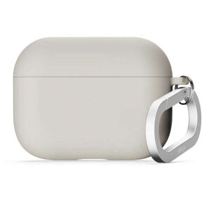 ELAGO AirPods Pro3 対応 ケース シリコン 耐衝撃 ハイブリッド 落下防止 カラビナ 付 ストーン EL_A3PCSSCYZ_ST