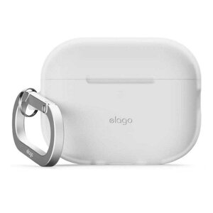ELAGO AirPods Pro3 対応 ケース 耐衝撃 落下防止 カラビナ 付 おしゃれ シリコン カバー ワイヤレス充電 対応 ナイトグローブルー EL_A3PCSSCN3_NB