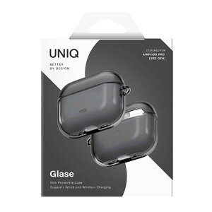 KENZAN�@AirPodsPro3�P�[�X UNIQ TPU�P�[�X GLASE GLOSSY SMOKE GLOSSY SMOKE�@UNIQ-AIRPODSPRO3-GLSGSMK