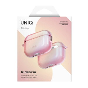 KENZAN�@AirPodsPro3�P�[�X UNIQ TPU�P�[�X IRIDESCIA PINK PRISM PINK PRISM�@UNIQ-AIRPODSPRO3-IRDPPRS