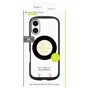 �g���j�e�B�@iPhone17 �mLIGHT SHIELD Solid MagStand�n MagSafe�Ή� �������݌v �Ռ��z�� �����O�X�^���h�t���n�C�u���b�h�N���A�P�[�X �����O�X�^���h�@TR-IP25M2-LDSMS-LBK