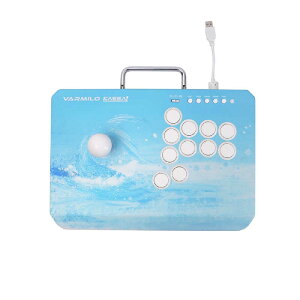 Varmilo�@�A�[�P�[�h �W���C�X�e�B�b�N �R���g���[���[ �i���Q�[���p VARMILO KASSAI Sea Melody(PC/PS4/PS5) �mUSB / Windows / 11�{�^���n �C�̉��F�@vm-kassai-seamelody-ps