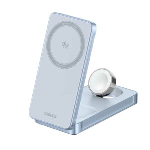 UGREEN 3-in-1 マグネット式ワイヤレス充電器 65901 ブルー UGR-OT-000048