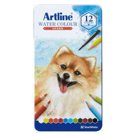 シヤチハタ　水彩色鉛筆 12色セット Artline(アートライン)　KCP-W12C/H