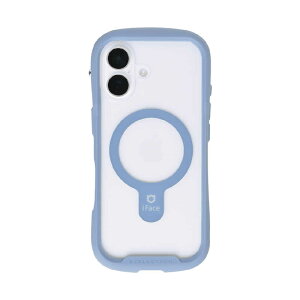 HAMEE�@iPhone17 iFace Reflection MagSynq �����K���X�N���A�P�[�X �y�[���u���[�@IP17IFACERFTMGPBL