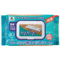 山崎産業　コンドル かるがーる フローリング用ウェットシートフタ付 40枚　201273