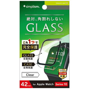 �g���j�e�B�@Apple Watch 42mm Series 10 ������ �K���X��̌^PC�P�[�X �u���b�N�@TR-AW2443-GLPC-CCBK