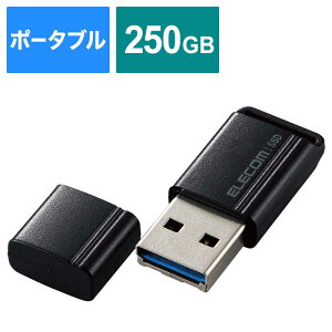GR@ELECOM@SSD Ot 250GB USB3.2 Gen1 Ǐoő400MB/b ^ USB^ |[^u Lbv  ϏՌ ubN@ESD-EXS0250GBK