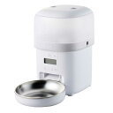 エレコム　ELECOM　ペット用タイマー式自動給餌器 コンパクトタイプ ホワイト　PET-AF05WH