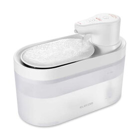 エレコム　ELECOM　ペット用バッテリー内蔵コードレス自動給水器 サイレントアクア ホワイト　PETWD03WH