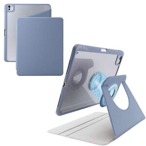 �G���R���@ELECOM�@iPad Pro �P�[�X 13�C���` ( M4 ) �}�O�l�b�g���E�t���b�v �J�o�[ 360�x��] Apple Pencil���[ 2�i�K�p�x���� �X�^���h �I�[�g�X���[�v�@�\ �w�ʃN���A�@TB-A25PLMG360BG