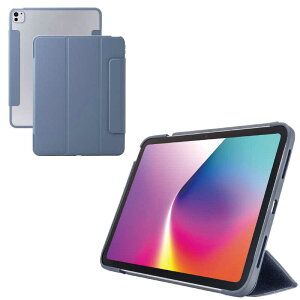 �G���R���@ELECOM�@iPad Pro �P�[�X 13�C���` ( M4 ) �}�O�l�b�g���t���b�v �J�o�[ 2�A���O�� �X�^���h �I�[�g�X���[�v�@�\ �y�� ���^ �ϏՌ� �w�ʃN���A�@TB-A25PLWVFCBG