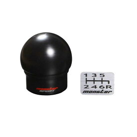 MONSTERSPORT　モンスターシフトノブCタイプ M12×P1.25 球型 φ＝47mm h＝51.5mm スイフトスポーツ［ZC33S］ 黒　831121-7650M