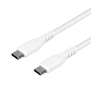 OWLTECH�@���炩���^�t�Œf���ɋ��� �ϋ���10����ȏ� PD60W�[�d/�f�[�^�]���Ή� Type-C to Type-C�P�[�u�� �mUSB Power Delivery�Ή��n �z���C�g�@OWL-CBA4CC5-WH