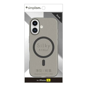 �g���j�e�B�@iPhone 16 �mSilky Armor�n MagSafe�Ή� �V���L�[�^�b�`�P�[�X �}�b�g�N���A�u���b�N�@TR-IP24M2-SA-CLBK