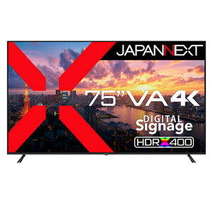 JAPANNEXT@VApl 4K^tj^[ HDMI USBĐΉ R m75^ / 4K(3840×2160) / Ch / 60Hzn (2Nۏ)@JN-V750U-M