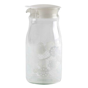 リビング ピッチャー 900ml 冷水筒 レース スリム 水差し ガラス製 ピッチャー900MLレイスイ