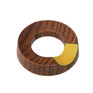 イシダ 箸置き 5cm リング 漆 木製 天然木 箸置 黄 675758