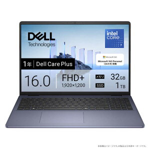 DELL@f@m[gp\R Dell 16 [ 16^ / Win11 Home / Core 7 / 32GB / SSD1TB / Microsoft 365 ] ~bhiCgu[@ND86-FWM3MC