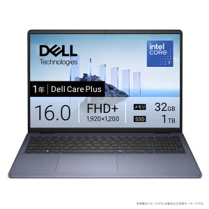 DELL�@�f���@�m�[�g�p�\�R�� Dell 16 [ 16�^ / Win11 Home / Core 7 / ������32GB / SSD1TB ] �~�b�h�i�C�g�u���[�@ND86-FWMC