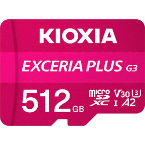 KIOXIA LINVA@EXCERIA PLUS G3 microSDXCJ[h mClass10 / 512GBn@KMUH-C512G